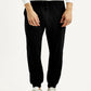 Men's Black Solid Joggers - Front View