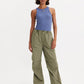Women's Mid Rise Green Loose Fit Trousers - 1 View