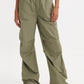 Women's Mid Rise Green Loose Fit Trousers - 2 View