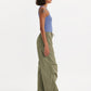 Women's Mid Rise Green Loose Fit Trousers - 3 View