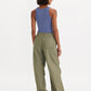 Women's Mid Rise Green Loose Fit Trousers - 4 View