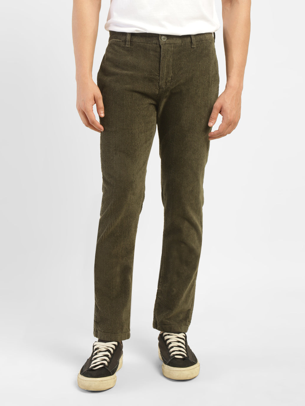 Men's Green Regular Fit Trousers - fdeb1340-062b-427d-a0db-f85e286f5da0 View