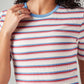 Women's Striped Slim Fit Ribbed Top - 20 View