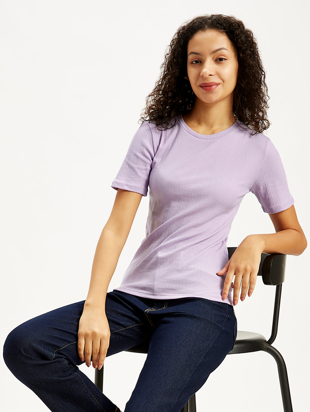Women's Solid Regular Fit T-Shirt - efa30fa8-a1d2-4b60-a09d-4a87d4b608f2 View