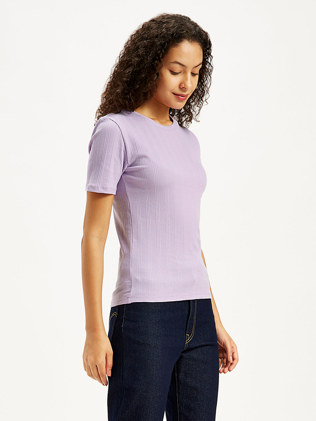 Women's Solid Regular Fit T-Shirt - 4d1f1bf3-f4ea-4bb4-b76f-3885580f13b4 View