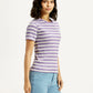 Women's Striped Slim Fit T-shirt - Side View
