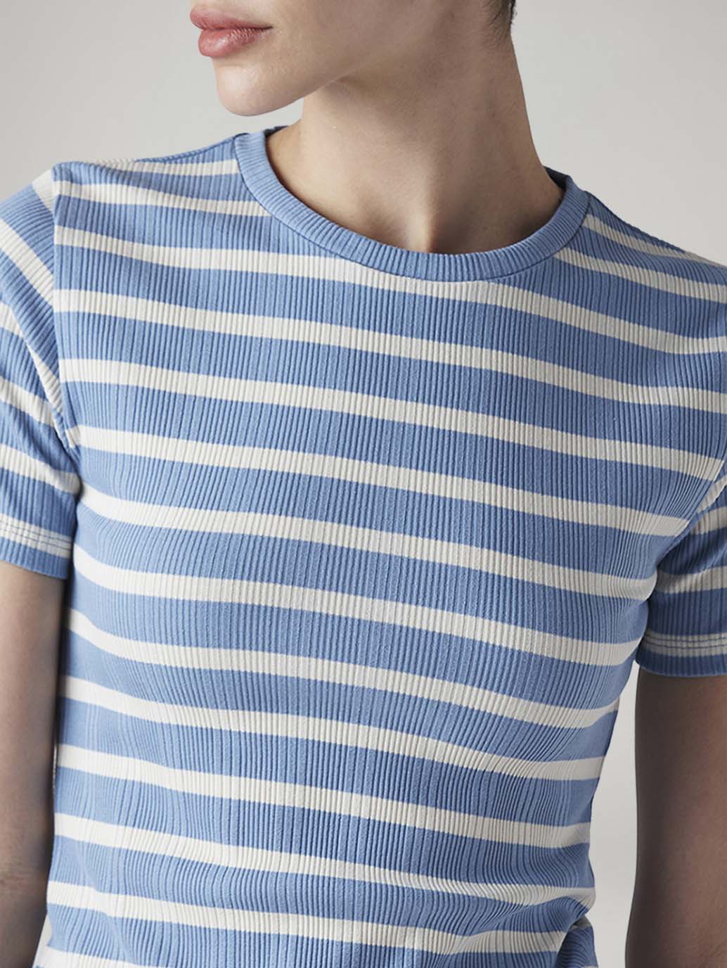 Women's Striped Slim Fit T-Shirt - 20 View