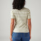 Women's Striped Slim Fit Ribbed Top - Back View