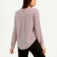 Women's Geometric Round Neck Top - Back View