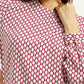 Women's Geometric Round Neck Top - Detail View