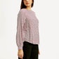 Women's Geometric Round Neck Top - Side View