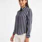 Women's Striped Shirt Collar Shirt - fe7501bc-6434-420c-9285-410d08c41b93 View