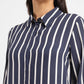 Women's Striped Shirt Collar Shirt - 02f1d77e-2298-41fb-915d-d1a0ee1c9db9 View