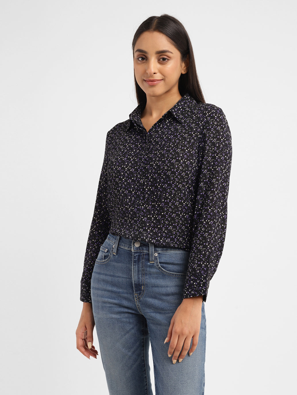 Women's Printed Shirt Collar Shirt - 95c3fb50-9cf1-48e2-88fd-acf2adf4d1c9 View