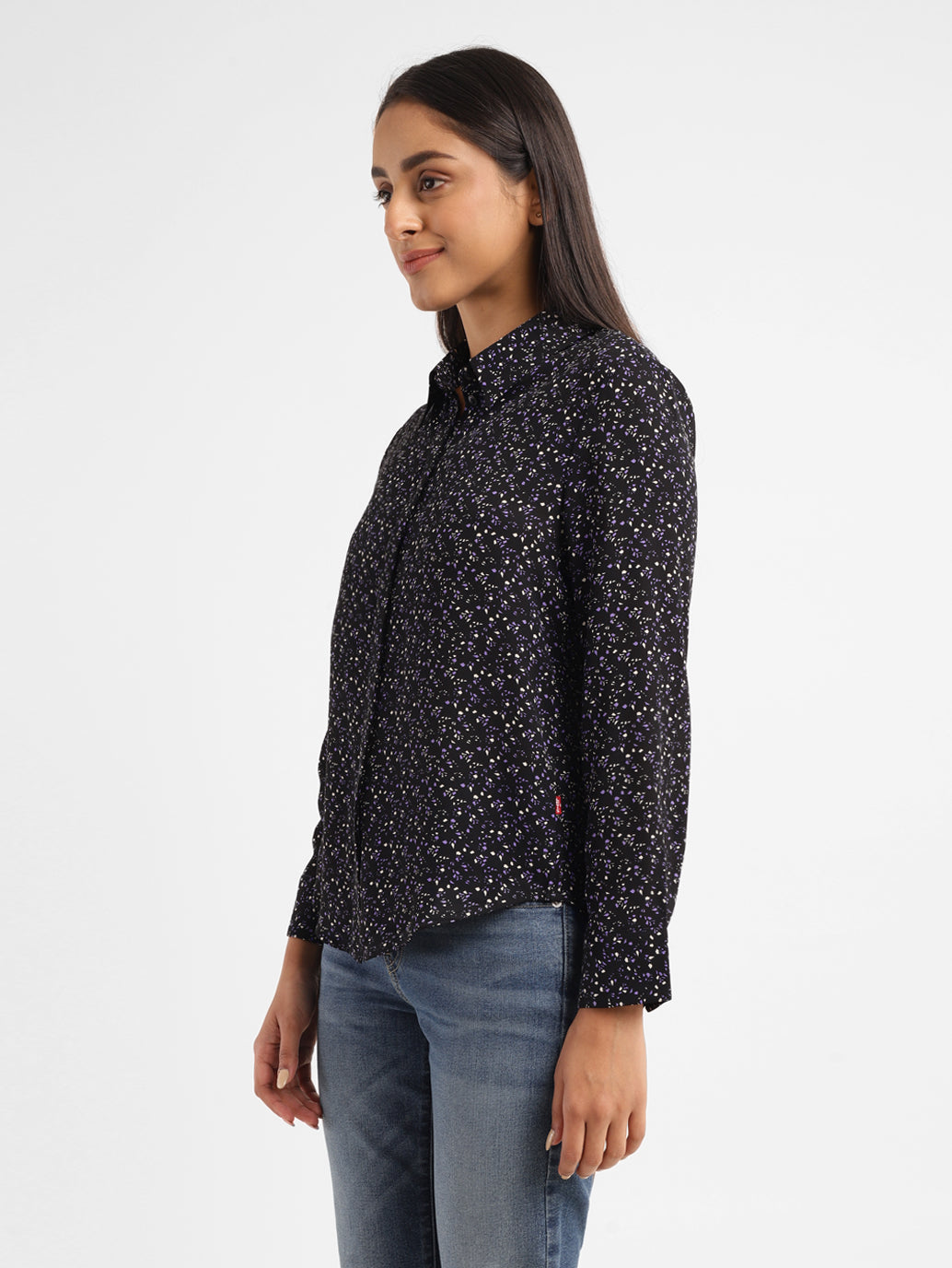 Women's Printed Shirt Collar Shirt - 96579eb5-8439-4f2e-9a66-26de446e3436 View