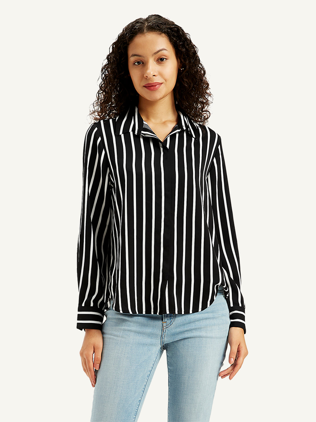 Women's Striped Regular Fit Shirt - 20 View