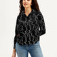 Women's Abstract Spread Collar Shirt - Front View