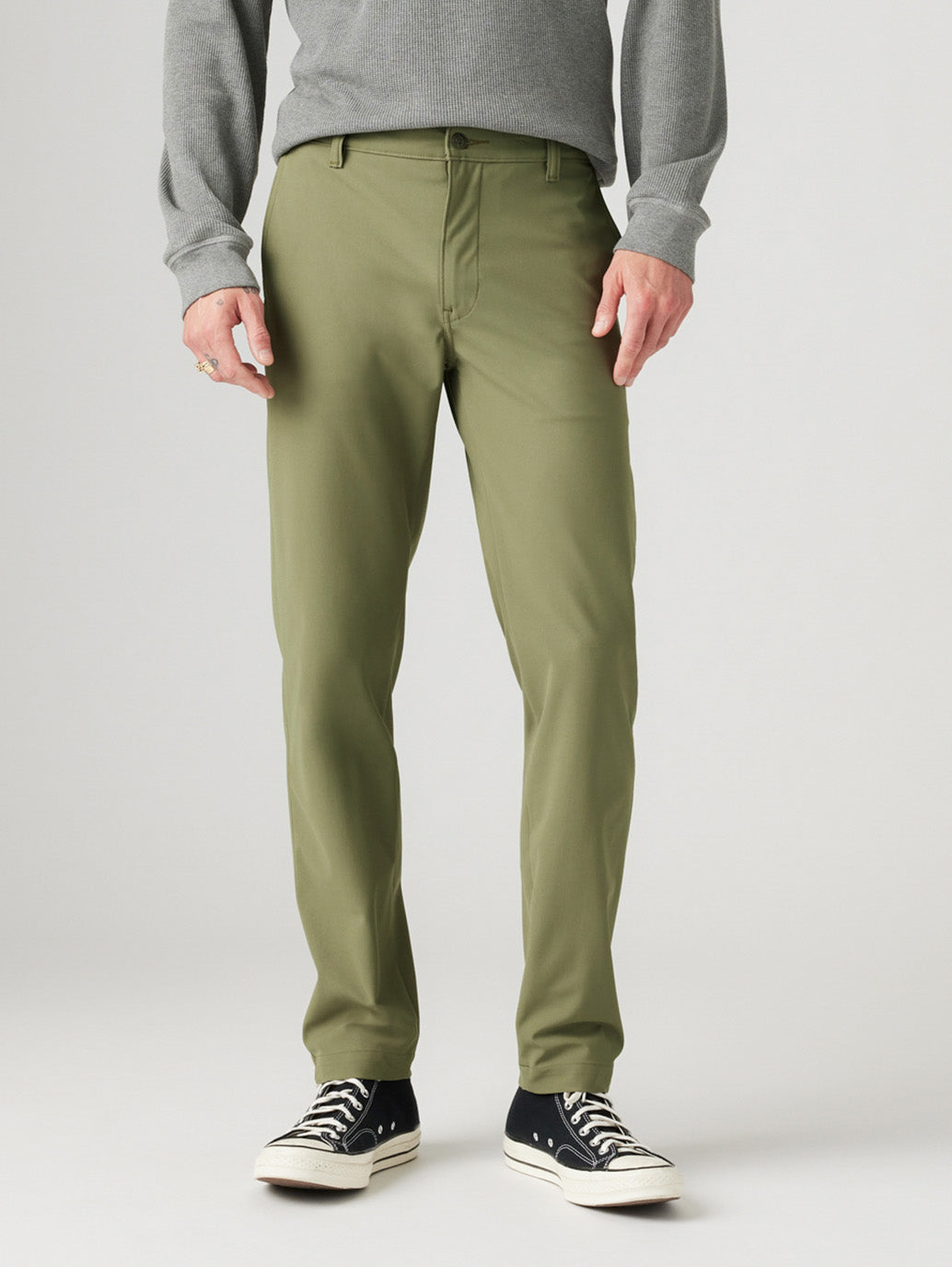 Men's Olive Regular Fit Chinos - 781b9adb-2c3e-453c-9b6c-72a1436809bd View