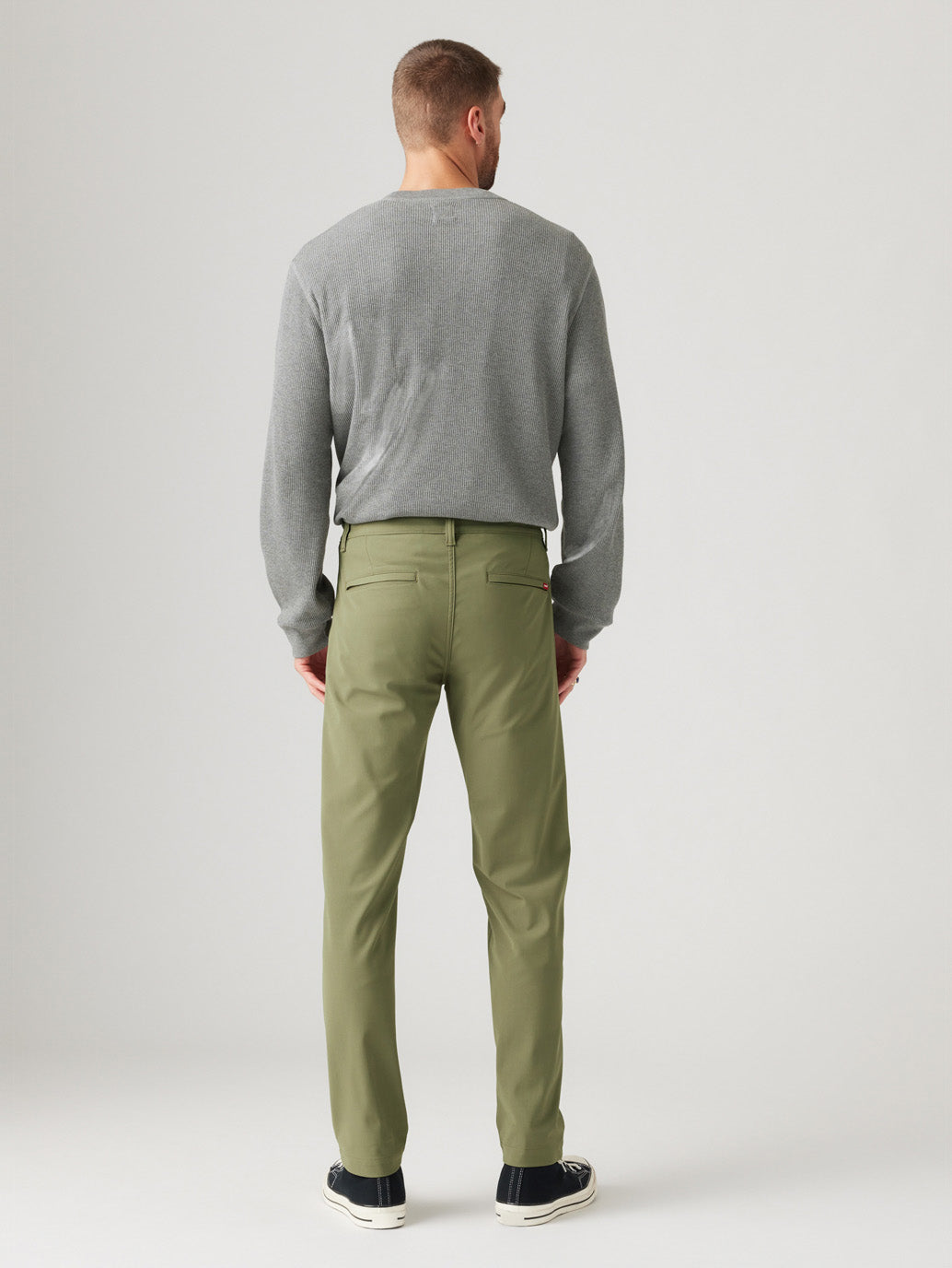 Men's Olive Regular Fit Chinos - 03830a0a-f100-4c9d-88e6-edf4955b1e5d View