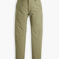Men's Olive Regular Fit Chinos - Flatlay View