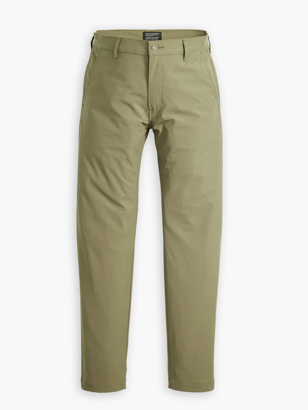 Men's Olive Regular Fit Chinos - Flatlay View