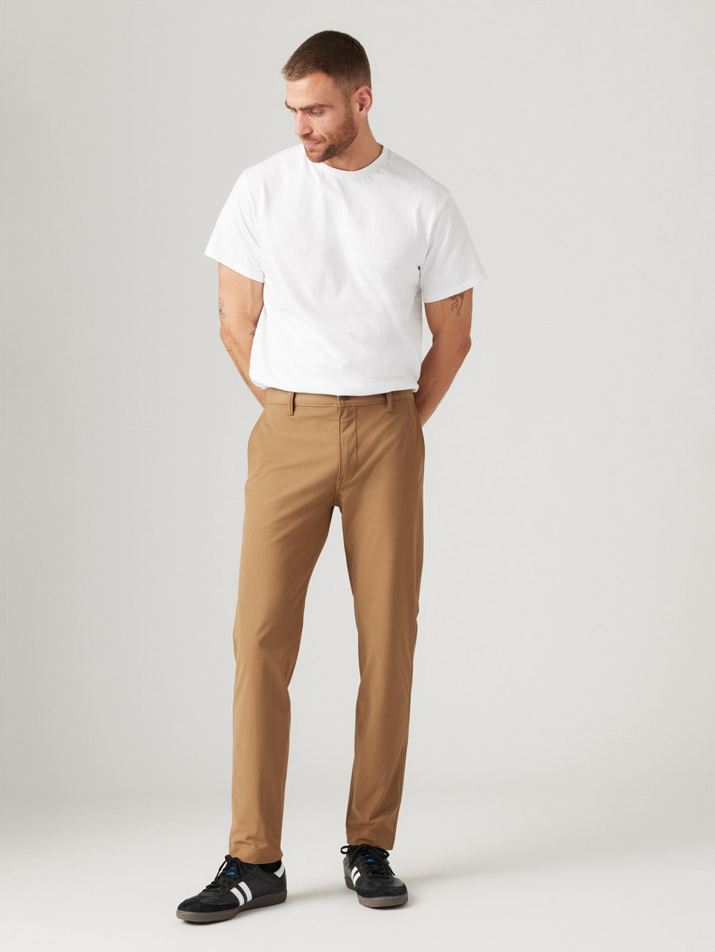 Men's Brown Regular Fit Chinos - 0987c6f9-53a8-4de5-a097-131fbb54e93a View