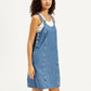 Women's Solid Blue Scoop Neck Denim Dress - e5cf7ec6-9f6e-4077-8168-85cc6cd0e7c0 View