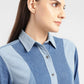 Women's Colorblock Spread Collar Shirt - 4fa50ce5-f0b2-43cf-9318-a1fd014de5fe View