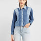 Women's Colorblock Spread Collar Shirt - ff2d3f24-09fe-4056-804a-8e2c39650d2e View