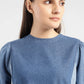 Women's Colorblock Indigo Round Neck Denim Top - 15e3dec6-e332-4c05-b5aa-cd82876c26a8 View