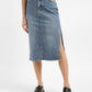 Women's Mid Rise Blue Solid Skirt - faf447ef-aa53-4466-95f0-61302c366a19 View