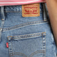 Women's Mid Rise Blue Solid Skirt - BackDetails View