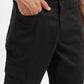 Men's Black Loose Fit Cargo Trousers - FrontDetails View
