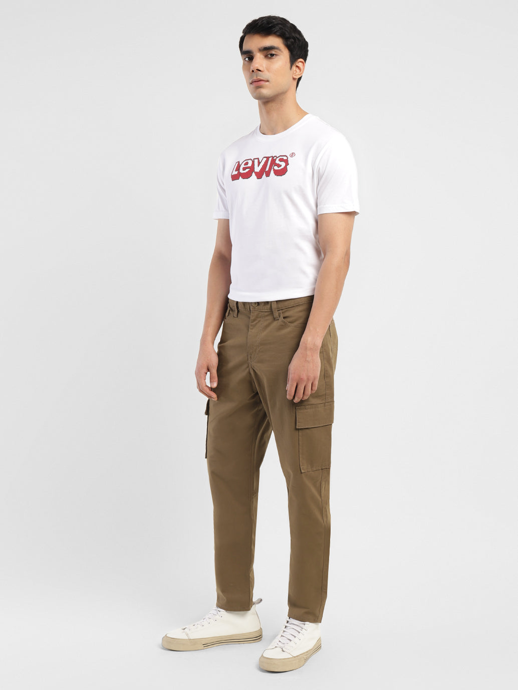 Men's Brown Loose Fit Cargo Trousers - bd8864fe-529c-49b7-b5a7-7c8f0ef3c13c View