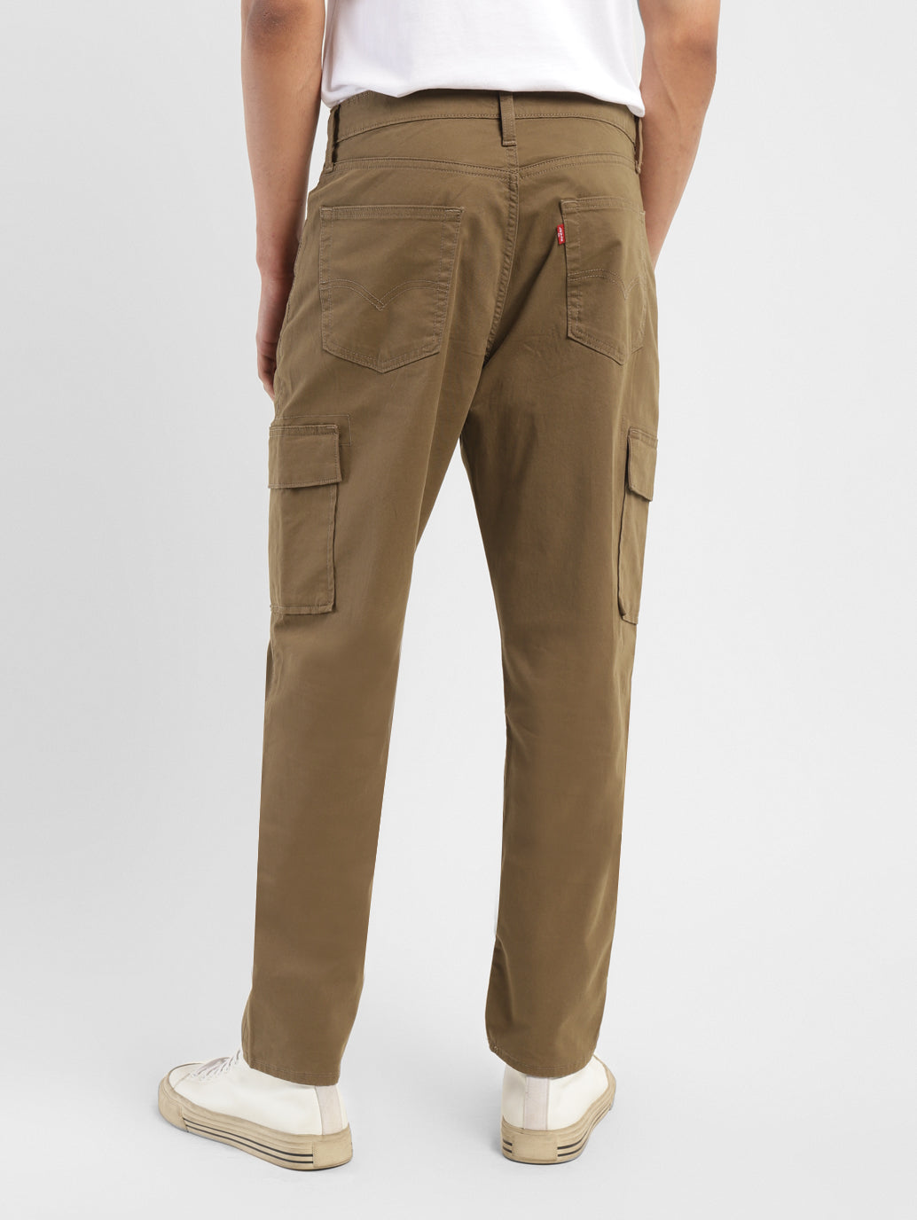 Men's Brown Loose Fit Cargo Trousers - bce620db-c269-44b1-9583-64436cd28a40 View