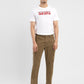Men's Brown Loose Fit Cargo Trousers - ModelFront View