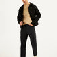 Men's Black Straight Fit Cargo Trousers - Styleshot View