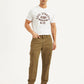 Men's Khaki Straight Fit Cargo Trousers - 20 View