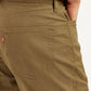 Men's Khaki Straight Fit Cargo Trousers - Detail View
