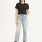 Women's 94 Blue Baggy Fit Mid Rise Jeans - Front View