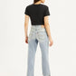Women's 94 Blue Baggy Fit Mid Rise Jeans - Back View