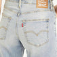 Women's 94 Blue Baggy Fit Mid Rise Jeans - Detail View