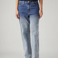 Women's 94 Light Blue Baggy Fit Mid Rise Jeans - Front View