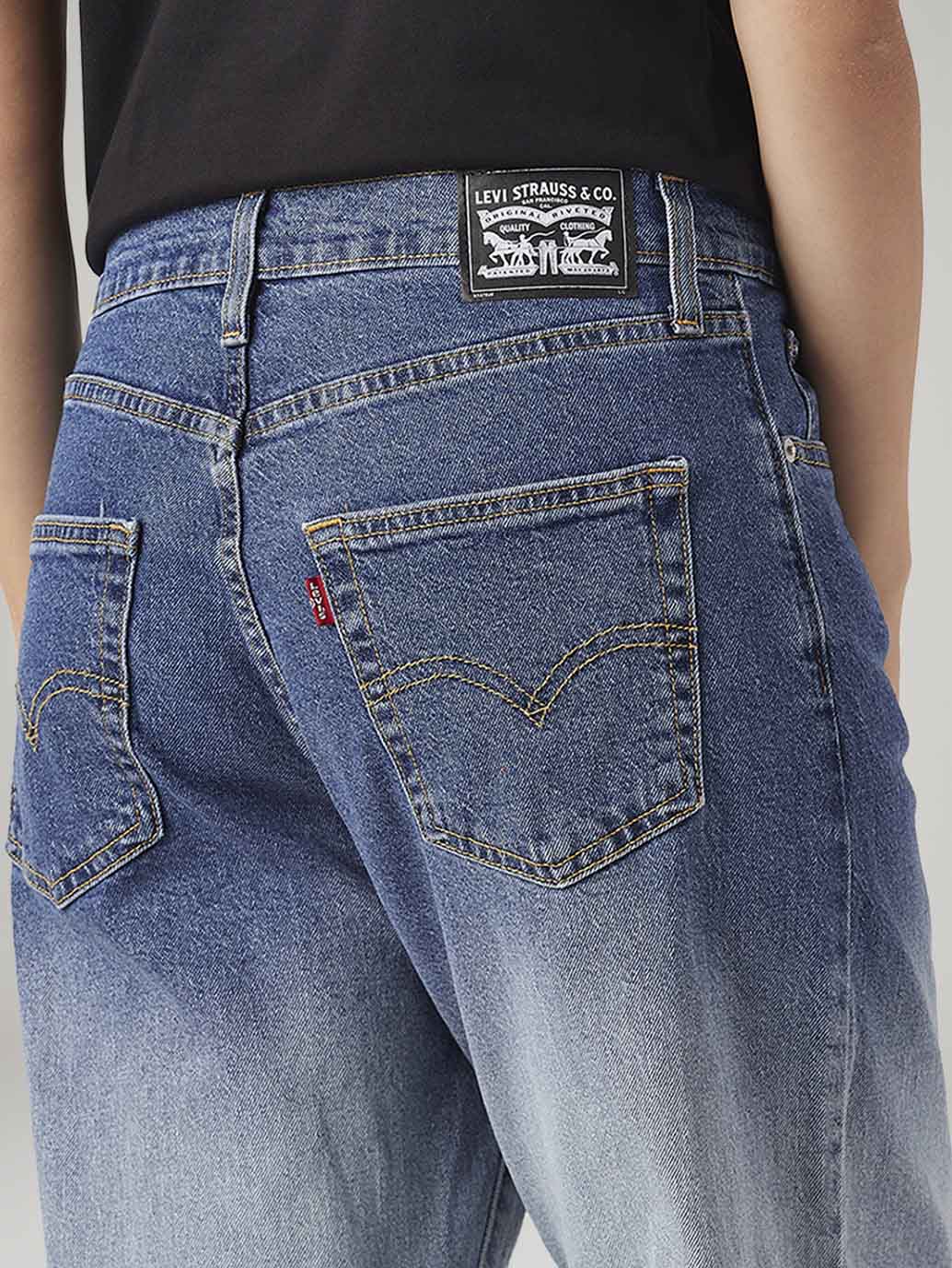 Women's 94 Light Blue Baggy Fit Mid Rise Jeans - 20 View