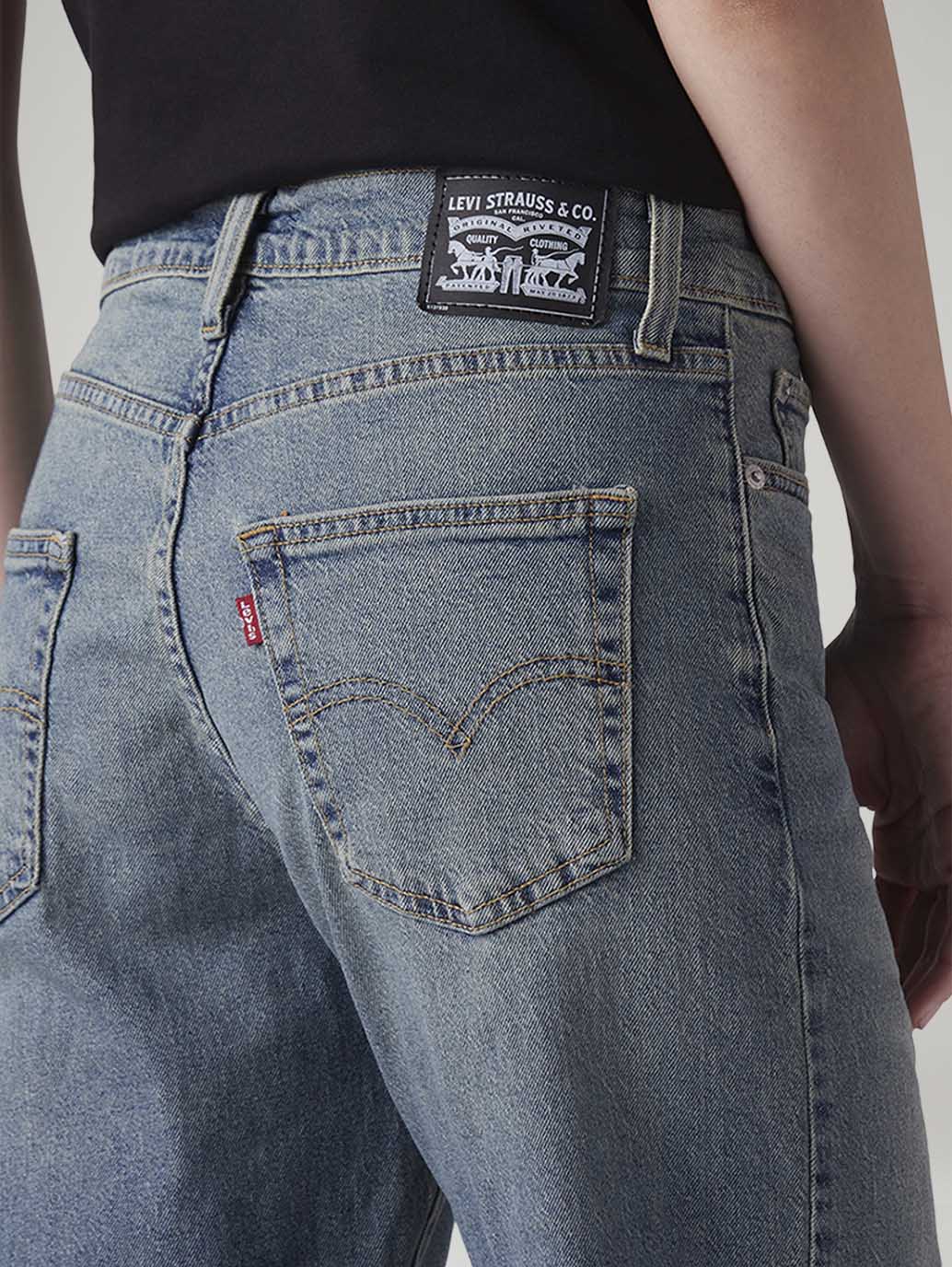 Women's 94 Blue Baggy Fit Mid Rise Jeans - 20 View