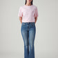 Women's 94 Blue Baggy Fit Mid Rise Jeans - Front View