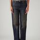Women's 94 Dark Blue Baggy Fit Mid Rise Tinted Jeans - Front View