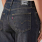 Women's 94 Dark Blue Baggy Fit Mid Rise Tinted Jeans - Detail View