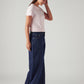 Women's 94 Dark Blue Baggy Fit Mid Rise Jeans - Side View