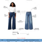 Women's 728 Black Wide Leg Fit High Rise Jeans - 11 View